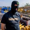 Money Bills Ski Mask Embroidered Three Hole Mask Graphic Balaclava (Neon Pink) view 2
