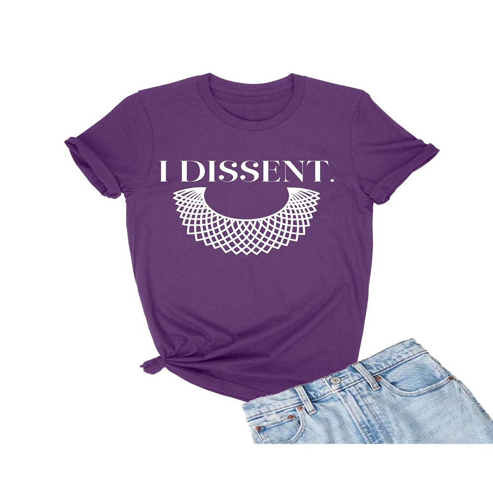 XX-Large Purple Mens I Dissent. T-Shirt