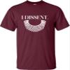 Go All Out XX-Large Maroon Mens I Dissent. T-Shirt view 3