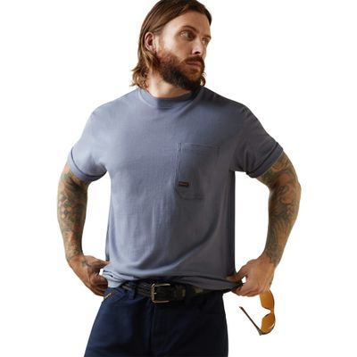 ARIAT Rebar Cotton Strong Anvil Force T-Shirt, Stonewash