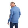 ARIAT Men's Rebar Workman Logo, Navy Heather/Rebar Orange, Size Large Tall view 2