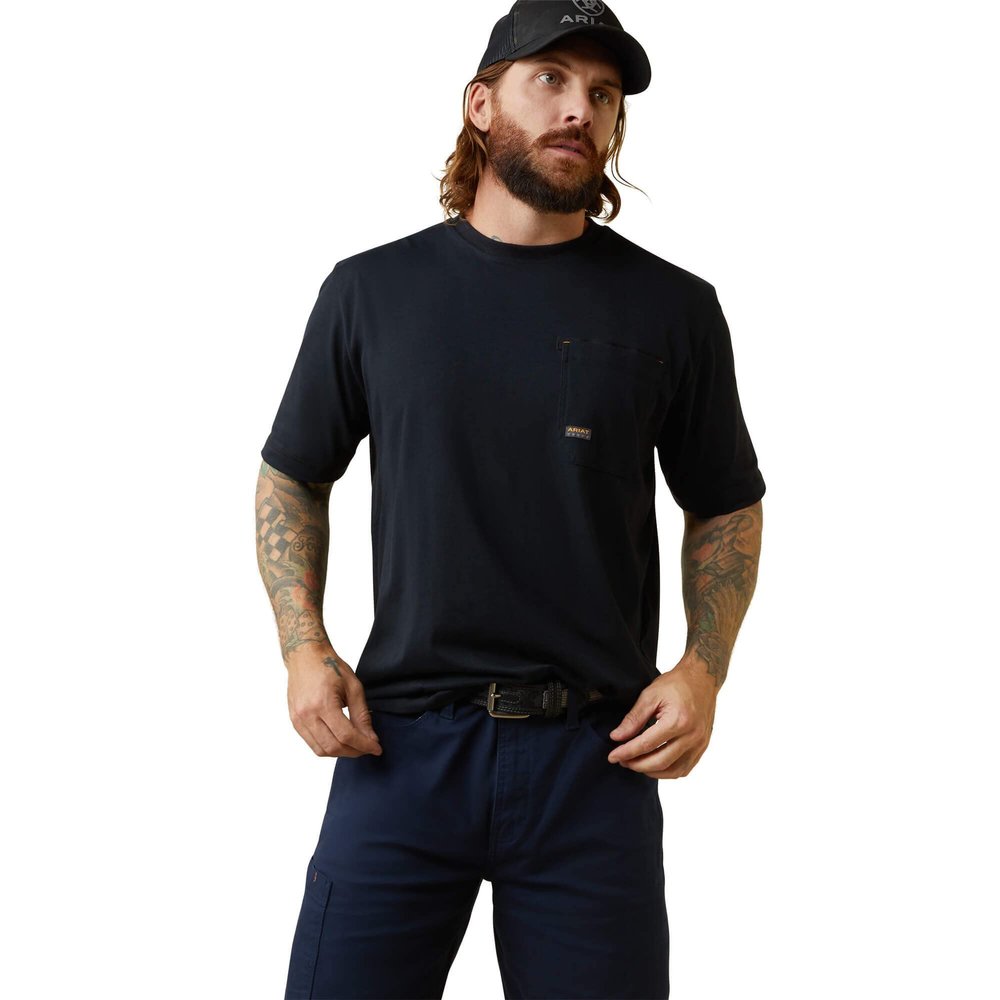 ARIAT Men's Rebar Workman Born for This T-Shirt, Black, Size 4X-Large