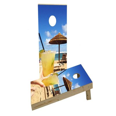 Margaritas on The Beach Custom Cornhole Board Game Set
