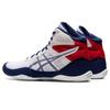 ASICS Kid's MATFLEX 6 Grade School Wrestling Shoes, 4 Big Kid, WHITE/DEEP OCEAN view 3