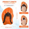 HacoFlash Swim Paddles With Adjustable Straps - Hand Paddles for Lap Swimming, Equipment for Women, Men, Children (1 Pair, Orange) view 2