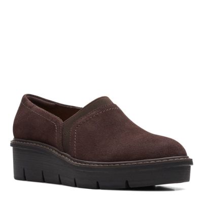 CLARKS Airabell Mid Brown Suede 10 A - Narrow 10 Narrow
