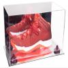 Better Display Cases Acrylic Large Shoe Display Case for Basketball Shoe Soccer Cleat Football Cleat with Mirror Case, Purple Risers and Mirror Base (V11/A013) view 1