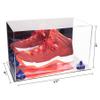 Better Display Cases Acrylic Large Shoe Display Case for Basketball Shoe Soccer Cleat Football Cleat with Mirror Case, Navy Blue Risers and Mirror Base (V11/A013) view 2