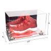 Better Display Cases Acrylic Large Shoe Display Case for Basketball Shoe Soccer Cleat Football Cleat with Mirror Case, Gold Risers and Mirror Base (V11/A013) view 2