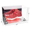 Better Display Cases Acrylic Large Shoe Display Case for Basketball Shoe Soccer Cleat Football Cleat with Mirror Case, Silver Risers and Mirror Base (V11/A013) view 2
