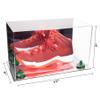 Better Display Cases Acrylic Large Shoe Display Case for Basketball Shoe Soccer Cleat Football Cleat with Mirror Case, Green Risers and Mirror Base (V11/A013) view 2