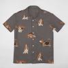 WEEDKEYCAT Basset Hound Dog Men's Short-Sleeve Pocket Shirts Loose-Fit Button Down Top Casual Beach Tees 5XL view 3