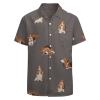 WEEDKEYCAT Basset Hound Dog Men's Short-Sleeve Pocket Shirts Loose-Fit Button Down Top Casual Beach Tees 5XL view 4