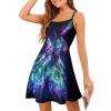 BAIKUTOUAN Glow in The Dark Mermaid Tail Women's Tank Dress Sleeveless Mini Dress Swing Beach T Shirt Sundresses 2XL view 3