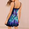 BAIKUTOUAN Glow in The Dark Mermaid Tail Women's Tank Dress Sleeveless Mini Dress Swing Beach T Shirt Sundresses 2XL view 4