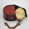 Be Strong and Courageous Do Not Be Afraid Antique Nautical VintageCompass with Leather Case Engraved Compass by Allory Tech view 1