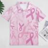BAIKUTOUAN Pink Ribbon Breast Cancer Awareness Men's Polo-Shirts Short Sleeve Golf Tees Outdoor Sport Tennis Tops 2XL view 3