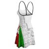 BAIKUTOUAN Roman Colosseum Against Italy Flag Women's Tank Dress Sleeveless Mini Dress Swing Beach T Shirt Sundresses L view 2