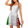 BAIKUTOUAN Roman Colosseum Against Italy Flag Women's Tank Dress Sleeveless Mini Dress Swing Beach T Shirt Sundresses L view 3