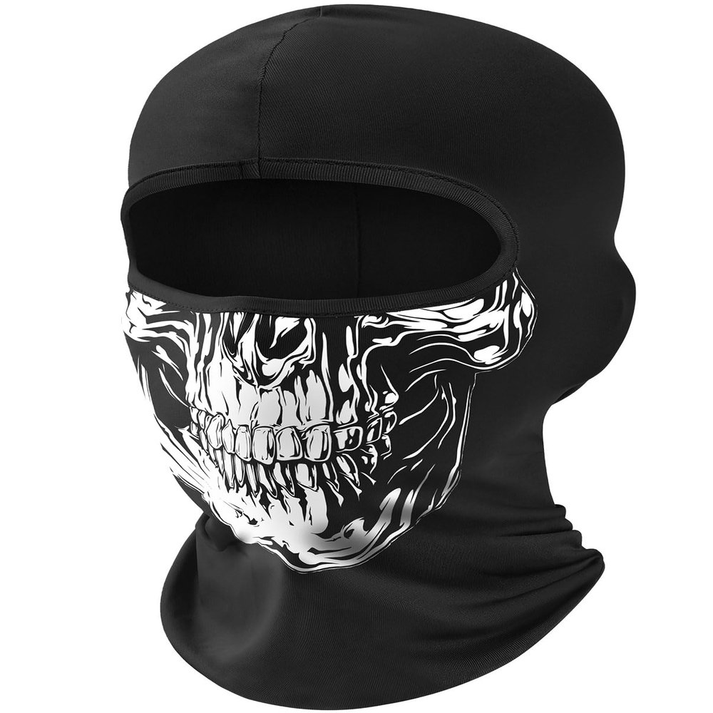 Fuinloth Balaclava Ski Mask, Motorcycle Cold Winter Scarf Windproof Warmth Neck Gaiter for Men/Women Skull