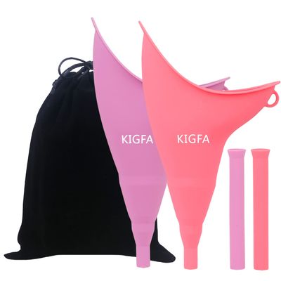 KIGFA Female Urination Device Allows Women to Pee Standing Up Reusable Portable Silicone Female Urinal Fits Outdoor Travel Camping&Hiking 2Sets
