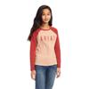 Ariat Girls' Real Arrow Shirt, Palm Heather/Bossa Nova, Medium view 1