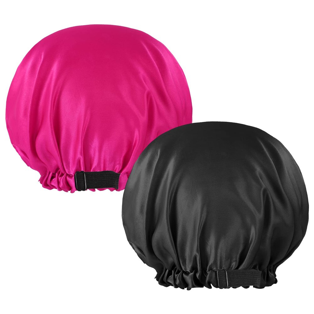 WSICSE 2 Pcs Baby Bonnet, Adjustable Double Layer Satin Bonnet for Kids Toddler Sleeping