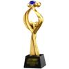 Award Trophies Trophy Cups for Dad Golden Seedling Shape Resin Trophy, Competition Winners Cup with Crystal Base, Excellent Team Achievement Trophy, Nano Spray Coating Process view 1