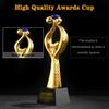 Award Trophies Trophy Cups for Dad Golden Seedling Shape Resin Trophy, Competition Winners Cup with Crystal Base, Excellent Team Achievement Trophy, Nano Spray Coating Process view 3