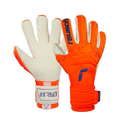 Reusch Attrakt Freegel Speedbump Goalkeeper Gloves, Orange/White, Size 11
