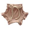 JEATHA Infant Baby Girl Crochet Bloomers Drawstring Summer Shorts Ruffles Knitted Lounge Shorts Pink 18-24 Months view 1