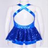 Agoky Girls Sequined Ballet Hip-Hop Jazz Latin Modern Tap Dress Street Stage Performance Costume Royal Blue 5-6 view 4