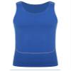Hedmy Men's Tank Swimsuit Top Athletic Vest Rash Guard Shirt Solid Color Sleeveless Workout Playwear Blue Medium view 1