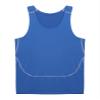 Hedmy Men's Tank Swimsuit Top Athletic Vest Rash Guard Shirt Solid Color Sleeveless Workout Playwear Blue Medium view 3