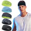 5 Pack Sports Headband for Men, Thin Breathable Design, Reused & Washed Mens Headband Sweat Bands for Running Yoga Football Fitness Workout view 1
