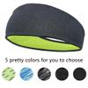 5 Pack Sports Headband for Men, Thin Breathable Design, Reused & Washed Mens Headband Sweat Bands for Running Yoga Football Fitness Workout view 2