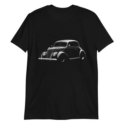 1937 Club Coupe Antique Car Custom Short-Sleeve Unisex T-Shirt Black