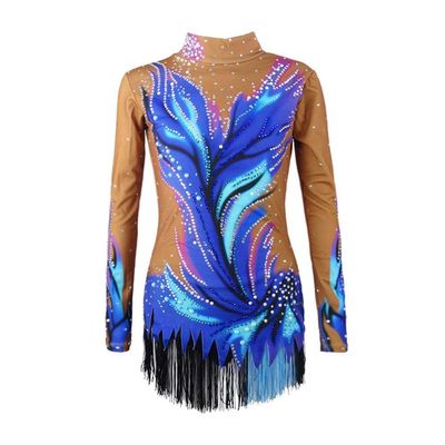 LIUHUO Girls Brown Rhythmic Gymnastics Leotards for Competition Women Latin Skating Ccostumes Lady Ice Skating Costumes