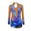 LIUHUO Girls Brown Rhythmic Gymnastics Leotards for Competition Women Latin Skating Ccostumes Lady Ice Skating Costumes view 3
