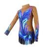 LIUHUO Girls Brown Rhythmic Gymnastics Leotards for Competition Women Latin Skating Ccostumes Lady Ice Skating Costumes view 4
