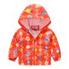 Toddler Boys Grils Autumn Jacket Print Kids Hooded Coat Zipper Windproof Baby Boys Snow Coat (Orange, 4-5 Years) view 1