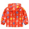 Toddler Boys Grils Autumn Jacket Print Kids Hooded Coat Zipper Windproof Baby Boys Snow Coat (Orange, 4-5 Years) view 2