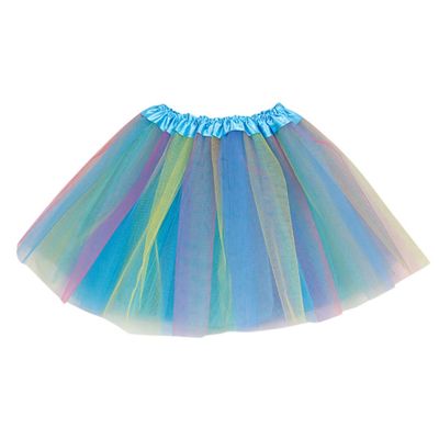 Toddler Tulle Skirt Baby Girls Tutu Kids Skirt Multicolor Ballet Outfits Toddler Dress up Clothes Girls (Blue, One Size)