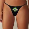 Brazil Flag Proud Women's G-String Sexy Thong T-Back Printed Underwear view 1