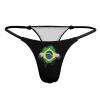 Brazil Flag Proud Women's G-String Sexy Thong T-Back Printed Underwear view 3