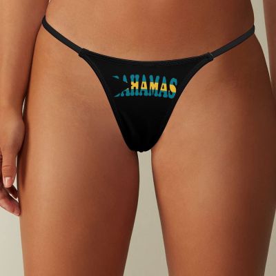 Bahamas Flag Women's G-String Sexy Thong T-Back Printed Underwear