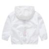 Toddler Kids Summer Sunscreen Jackets Rainbow Hooded Outerwear Zipper Coats Kids Winter Clothes Girls (White, 4-5 Years) view 2
