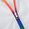 Toddler Kids Summer Sunscreen Jackets Rainbow Hooded Outerwear Zipper Coats Kids Winter Clothes Girls (White, 4-5 Years) view 4