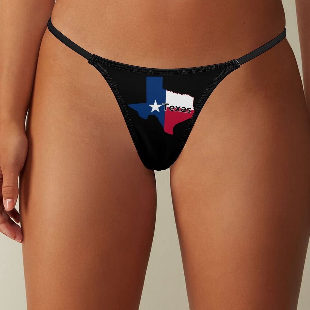 Texas Flag Women's G-String Sexy Thong T-Back Printed Underwear
