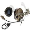 COMBATGEAR Tactical Headset with ARC Rail Adapter Ear Defender Airsoft Headphone Come with K 2 pin Push to Talk (Tan) view 1